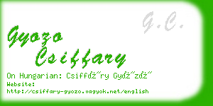 gyozo csiffary business card